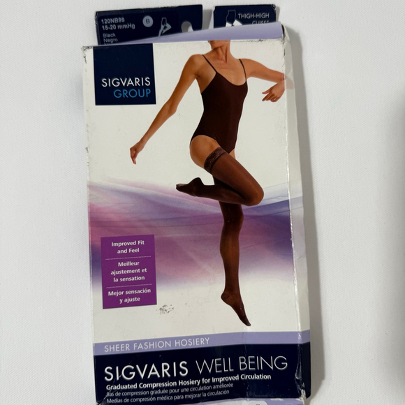 SIGVARIS Accessories - Women's SIGVARIS Black Sheer Fashion Hosiery One Size